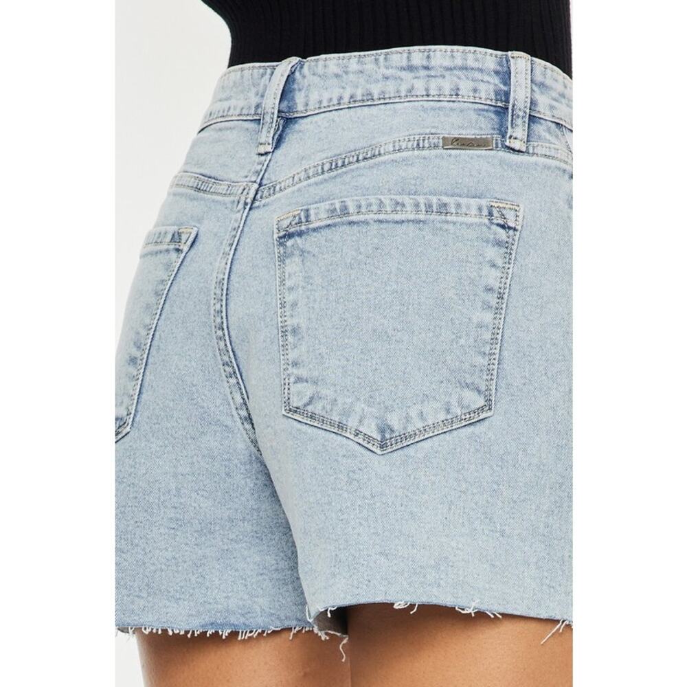 Kan Can High Rise Crossover Waist Band Shorts - KC20029L - Size 26 - Picture 2 of 9